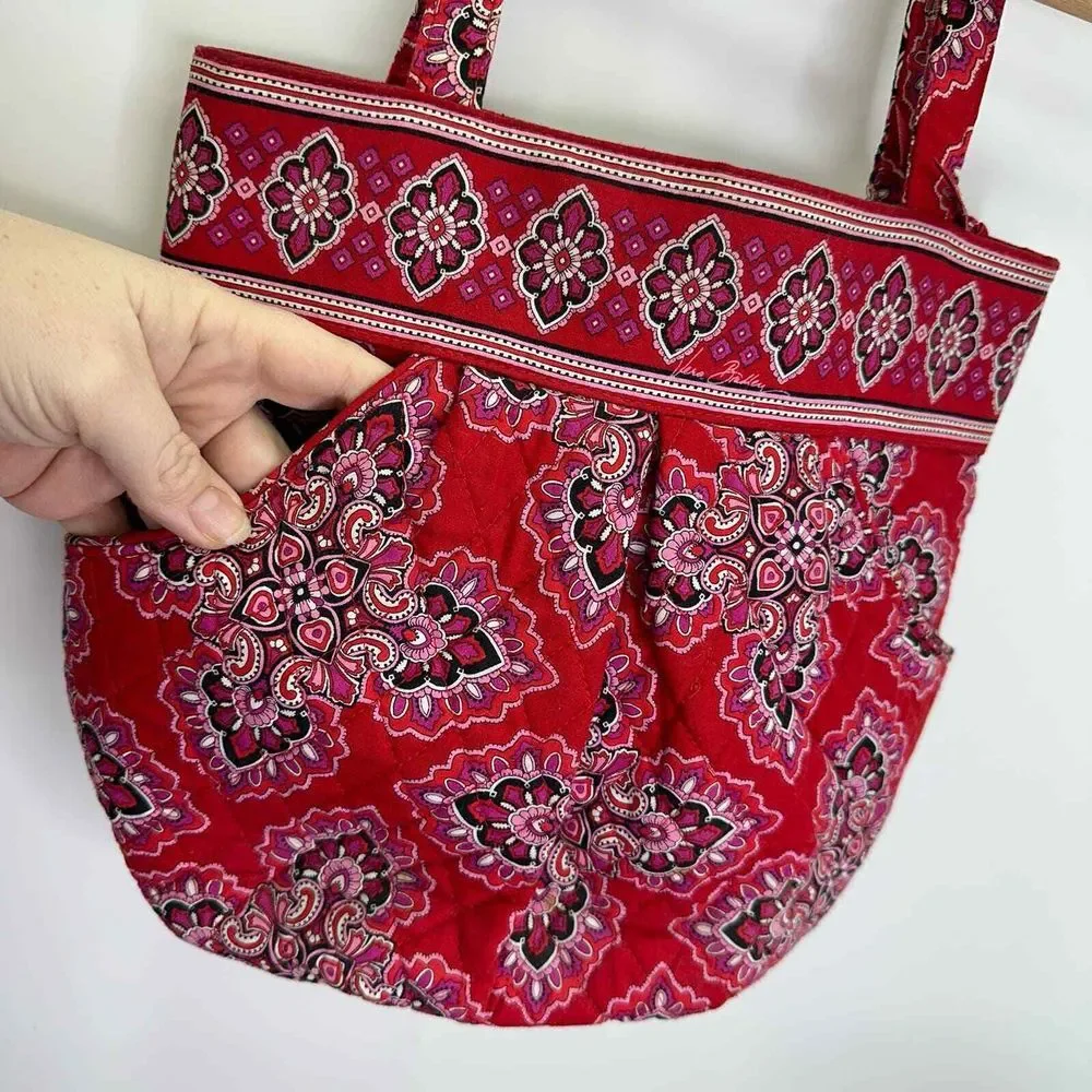 VERA BRADLEY Morgan Purse Handbag Frankly Scarlet Double Handle Red Satchel